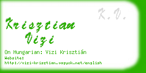 krisztian vizi business card
